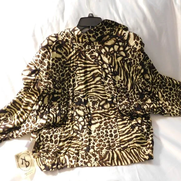 Vintage Native Wear Designs Jacket Reversible Animal Print New - Picture 4 of 6